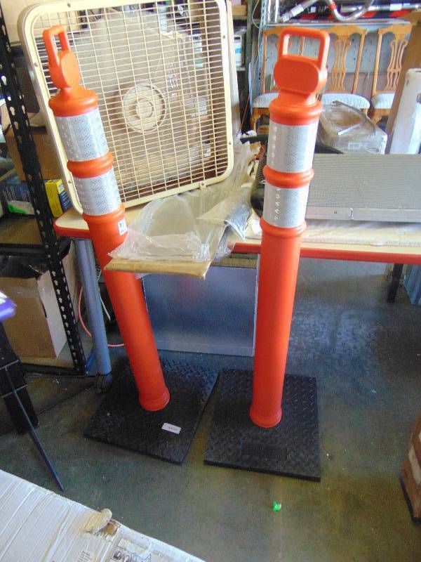 lot 7201 image: (2) ct. lot Traffic Safety Cones with composite rubber bases