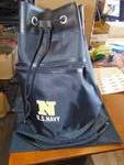 lot 7142 image: (1) Navy Drawstring bag with reinforced bottom