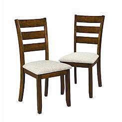 lot 7207 image: Essential Home Glenview Dining Chairs, Ladder Back, 2 chairs, new in the box