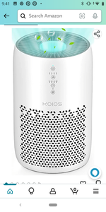 lot 55873 image: KOIOS Air Purifier for Home Large Room 1200 sq ft, High CADR H13 True HEPA Air Filter Cleaner Odor Eliminators for Allergies Pets Dander Wildfire Smoke PM2.5 Dust Pollen, Filter Indicator, Ozone-Free, USED