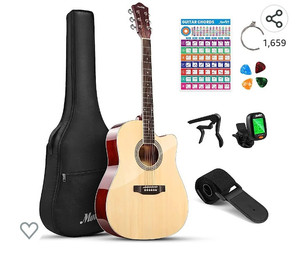 lot 55927 image: Moukey Acoustic Guitar for Beginner, 41