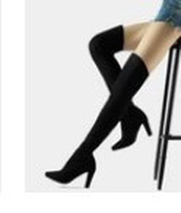lot 55938 image: Shoen Tale Stretch Suede Boots, Womens 6 12