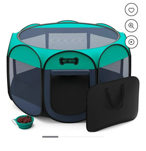 lot 55941 image: Ruff and Ruffus Portable Pet Playpen, 29 x 29 x 17