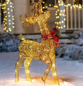 lot 55952 image: Joiedomi Fabric Gold Reindeer Buck Head Up, 3