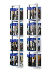 lot 55972 image: You Have Space White Cube Storage Shelves for Wall, CD DVD Storage Rack (Set of 2) Video Game Organizers