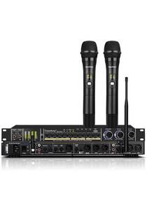 lot 56000 image: Retail $159.00, Depusheng REV3900 KTV Pre-effector Household Reverberator Karaoke Anti-Howling Audio Processor USB Bluetooth Device with Microphone