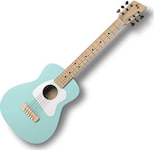 lot 56017 image: Loog Pro Acoustic Guitar and Extras, Green, Model AIL-202204 002A