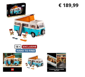 lot 56019 image: Lego Volkswagen T2 Camper Van, Model 10279