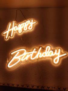 lot 56084 image: Happy birthday LED Hanging Lighted Sign