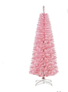 lot 56089 image: Artificial Christmas Tree 5FT, Pink