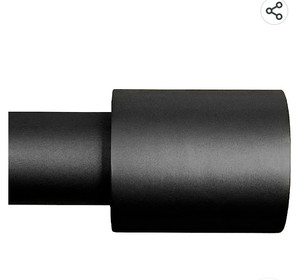 lot 56090 image: AUGOSTA Heavy Duty Curtain Rods for Windows 28 to 48 Inch, Modern Design M2, Black