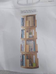 lot 56097 image: Spinning Wooden Book Shelf