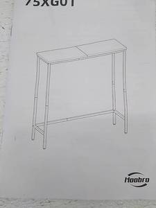 lot 56105 image: Hoobro Thing Ledge Table, Rustic, Missing Hardware