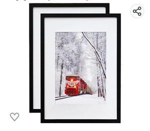lot 56114 image: Egofine A2 Picture Frames Set of 2 Matted for A3 - Solid Wood Acrylic, 18 X 24