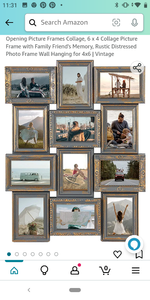 lot 56128 image: J.M.Deco Picture Frame Sets For Wall Collage, 12 Opening Picture Frames Collage, 6 x 4 Collage Picture Frame with Family Friends Memory, Rustic Distressed Photo Frame Wall Hanging for 4x6  Vintage