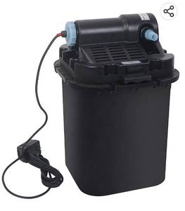 lot 56131 image: PONDO Koi Pressure Biofilter Pond Garden Filter wCleaning Function, Fit Up to 2400 Gallons, Model 955