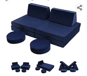 lot 56135 image: MeMoreCool Kids Couch, Kids Play Couch, Kid Couch Sofa, Kids Couch for Playroom, Modular Kids Couch, Foam Sofa