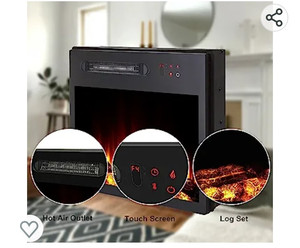 lot 56137 image: Mocifi Built-in Electric Fireplace Insert Heater, 23 inch