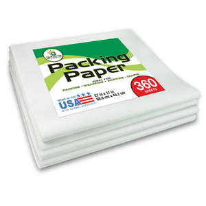 lot 56146 image: Packing Paper Sheets for Moving & Shipping 360 Sheets of Newsprint Paper, 27 x 17 Inches