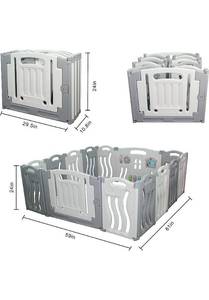 lot 56167 image: Foldable Baby playpen Baby, GrayWhite