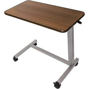 lot 56170 image: Vaunn Medical Adjustable Overbed Bedside Table With Wheels