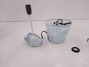 lot 56182 image: Kids Table Lamp, Blue Dinosaur