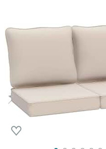 lot 56186 image: AAAAAcessories Outdoor Deep Seat Cushions for Patio Furniture, Water-Resistant Replacement Patio Chair Cushions, 24 x 24 x 5 inch, Tan