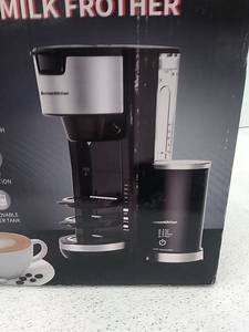 lot 56228 image: Bonsen Kitchen 2 in 1 Compact Coffee Maker with Milk Frother