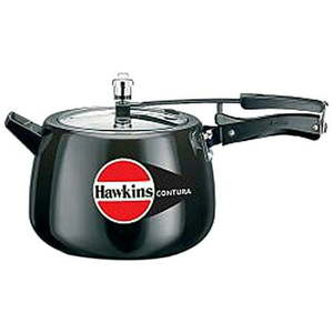lot 56229 image: Hawkins CB65 Hard Anodised Pressure Cooker, 6.5-Liter, Contura Black
