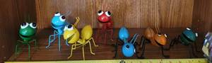 lot 342 image: (7) Metal ant garden decors