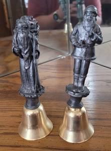 lot 359 image: (2) Ricker pewter Christmas bells