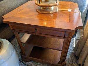 lot 116 image: Large Square Side Table W Drawer
