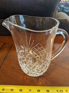 lot 135 image: Heavy Lead Crystal Pitcher