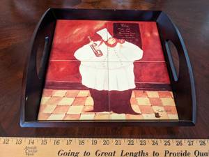 lot 171 image: Wooden Chef Kitchen Tray
