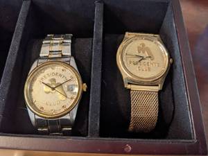 lot 185 image: (2) Presidents Wristwatches