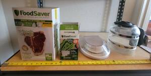 lot 385 image: Vacuum sealer bags  food scale & large coffee pitcher
