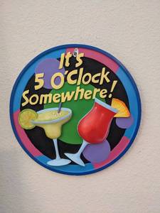 lot 205 image: Its 5 O Clock Somewhere Wall Art