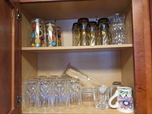 lot 238 image: Glasses In Cabinet  See Pics