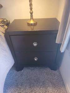 lot 469 image: 2 Drawer nightstand 24 W x 17 12 D x 26 H