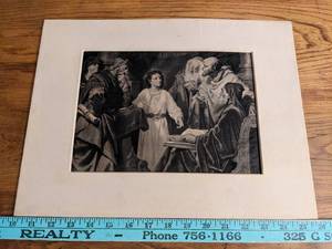 lot 318 image: Vintage Christ In The Temple By Hoffman