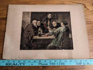 lot 319 image: Vintage Monksare Drinking Beers By Eduard Theodor Ritter Von Grutzner
