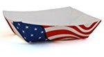 Southern Champion Tray 0530 #25 Paperboard USA Flag Food Tray, 1/4-lb Capacity (Case of 1000)