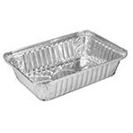Hadifoil case of oblong pans with lids