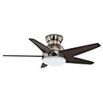 Casablanca 59019 Isotope 44-Inch Ceiling Fan with Five Espresso Blades, Wall Control and Light, Brushed Nickel