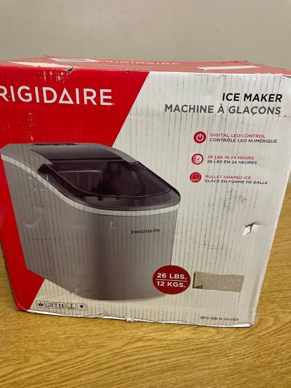 FRIGIDAIRE EFIC189-Silver Compact Ice Maker, 26 lb Per Day - Silver  (Packaging May Vary) for sale online