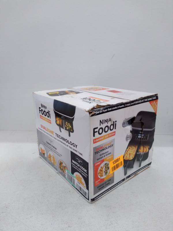 Ninja Foodi 6-in-1 8-qt 2-Basket Air Fryer Damaged Cardboard Box