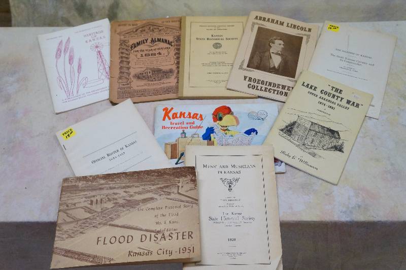 lot 28 image: Soft bound kansas history.