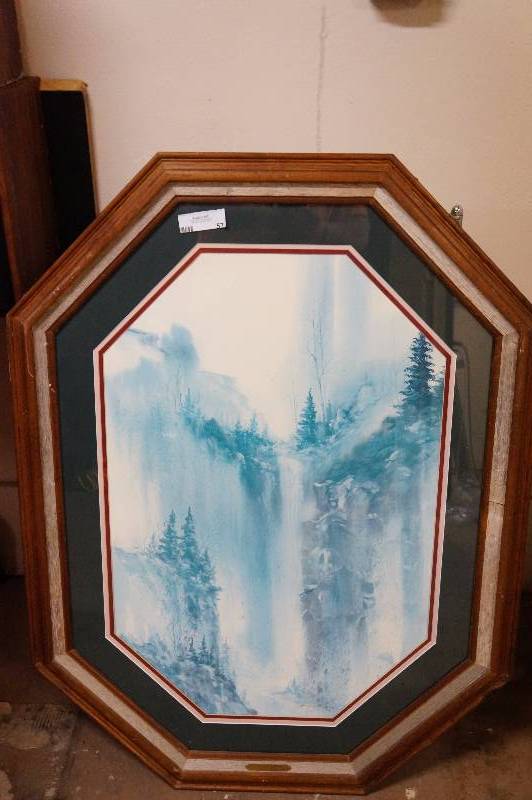 lot 57 image: Large picture waterfall signed 214 out of 500 danny gamble near 40.