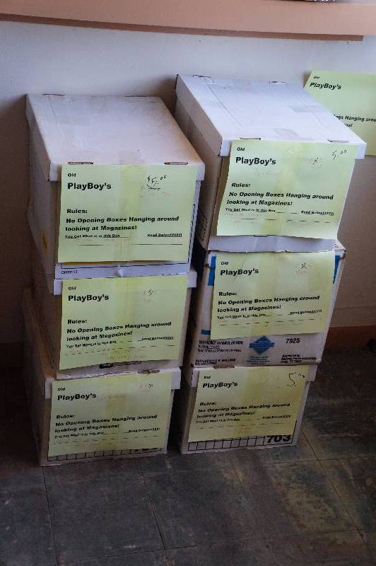 lot 109 image: 6 Boxes of misc playboys, 1984 - 2009.