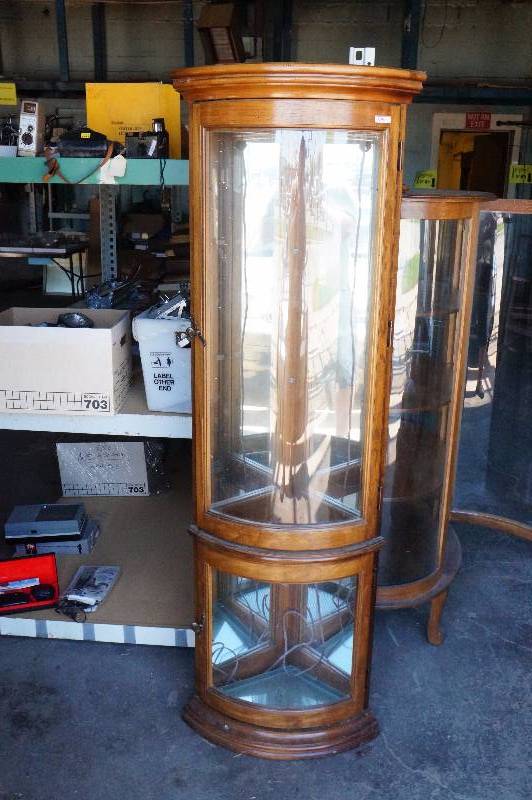 lot 111 image: Corner china cabinet.